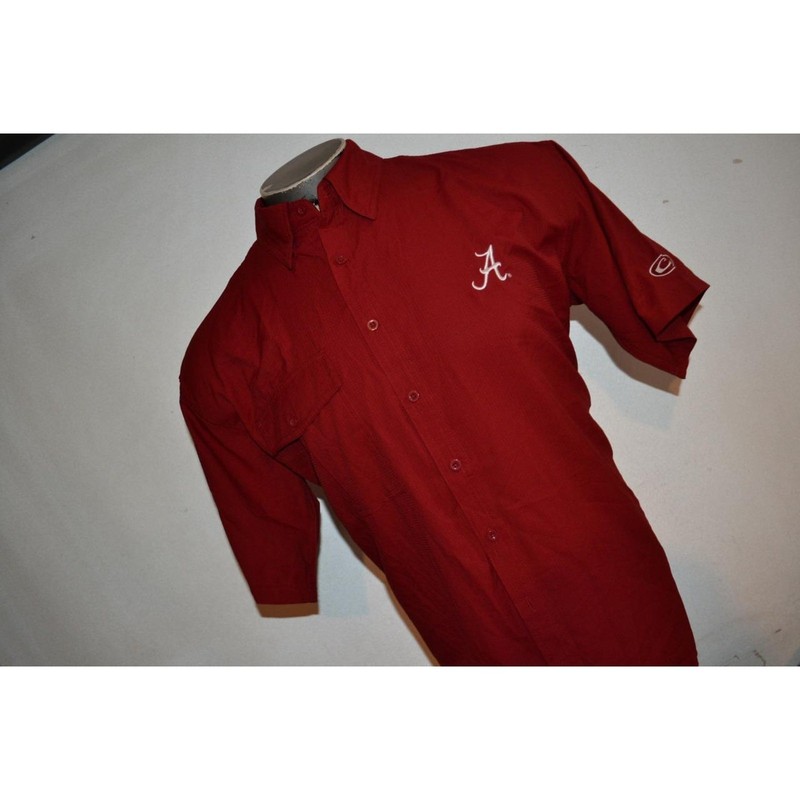 37531 Drake Waterfowl Shirt Alabama Crimson Tide Maroon Size Small Mens gallery