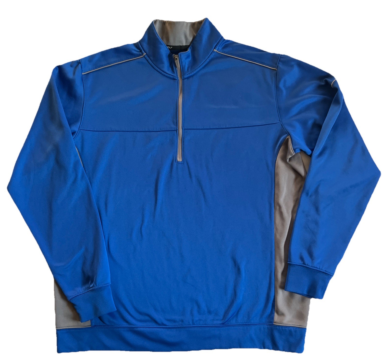 Nike Golf Tour Performance Dri-Fit Quarter 1/4 Zip Pullover Men's Large Blue EUC gallery