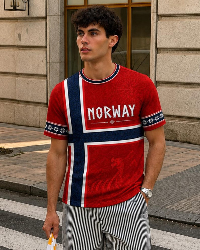 Personalized Norway Football Jersey, Custom Name Number Viking Soccer Shirt Gift gallery