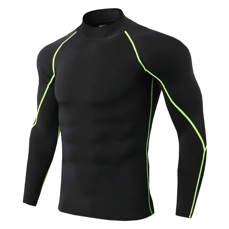 Men’s Quick Dry Long Sleeve Compression Gym Shirt Running Fitness Sports Gift gallery