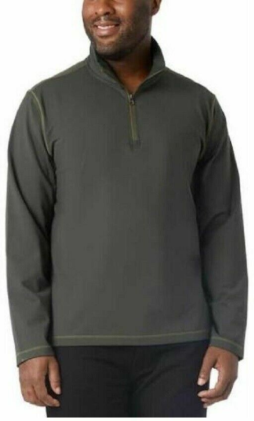 32 degrees Heat Men's Tech 1/4 zip Fleece Pullover Army Green Size XLT gallery