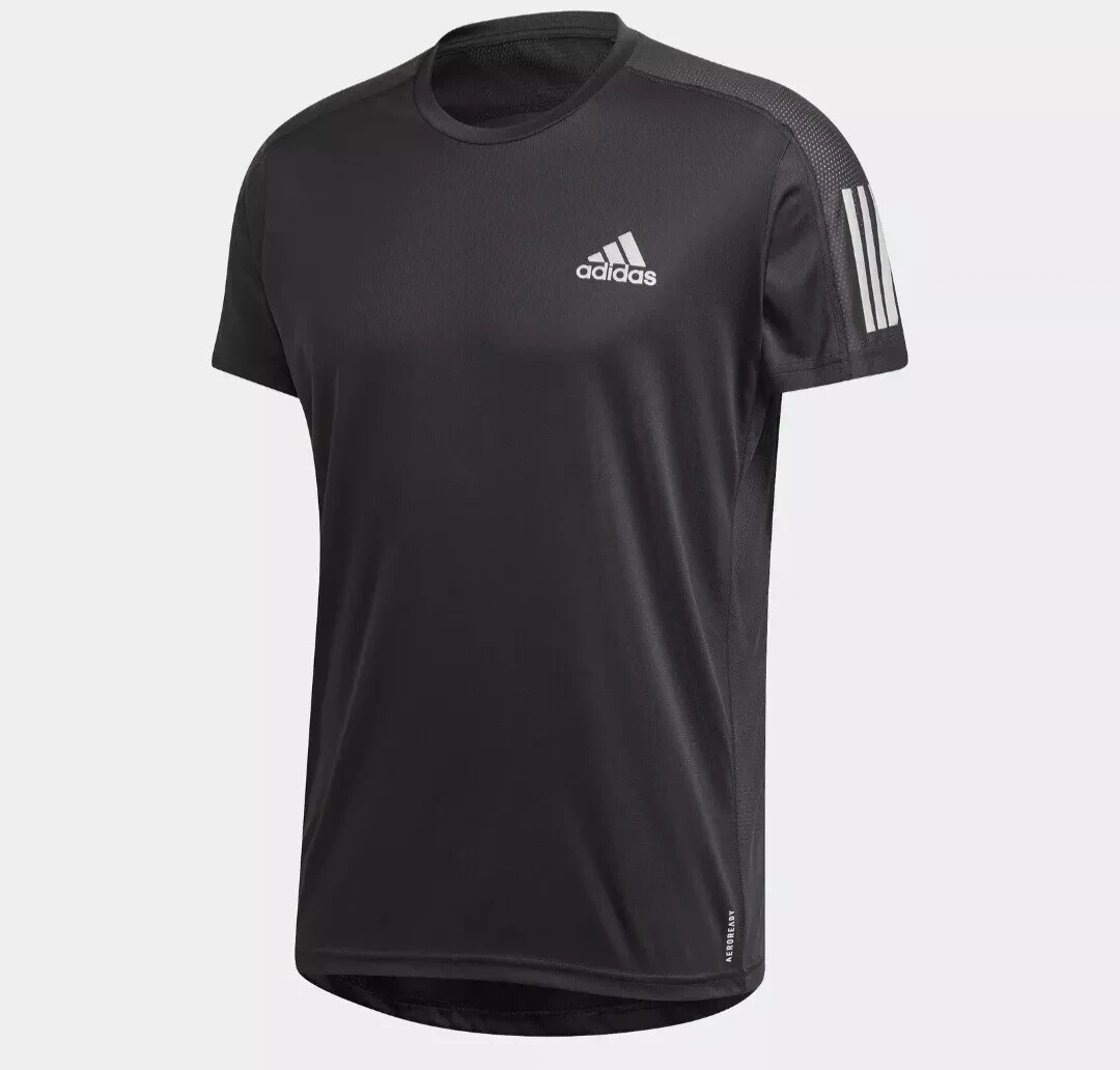 $40 NWT ADIDAS Men's Own The Run Black Reflective Silver Running Tee T-Shirt 2XL gallery