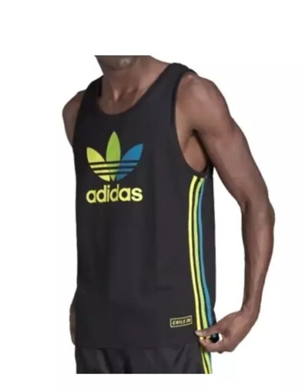 Adidas Originals Chile 20 Holographic 3S Trefoil Tank Top {HM8215} Men SZ Small gallery