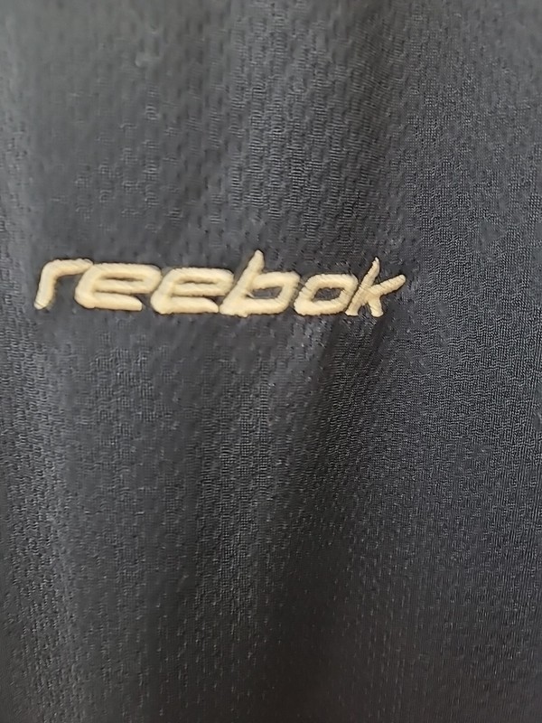 REEBOK Hydromove Men's Pullover Shirt Short Sleeve Navy Blue White Size Large gallery