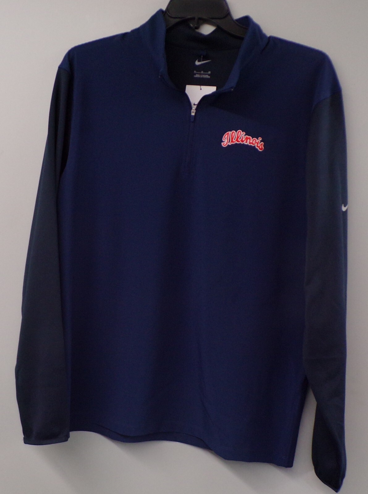 Nike Golf Illinois University Script Logo Mens 1/2-Zip Cover-Up XS-4XL New gallery