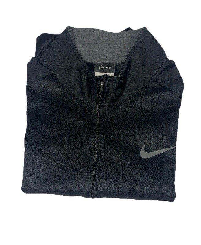 Nike Dri-FIT 1/4 Zip Pullover Mens Small Black Gray Running Training Jacket gallery