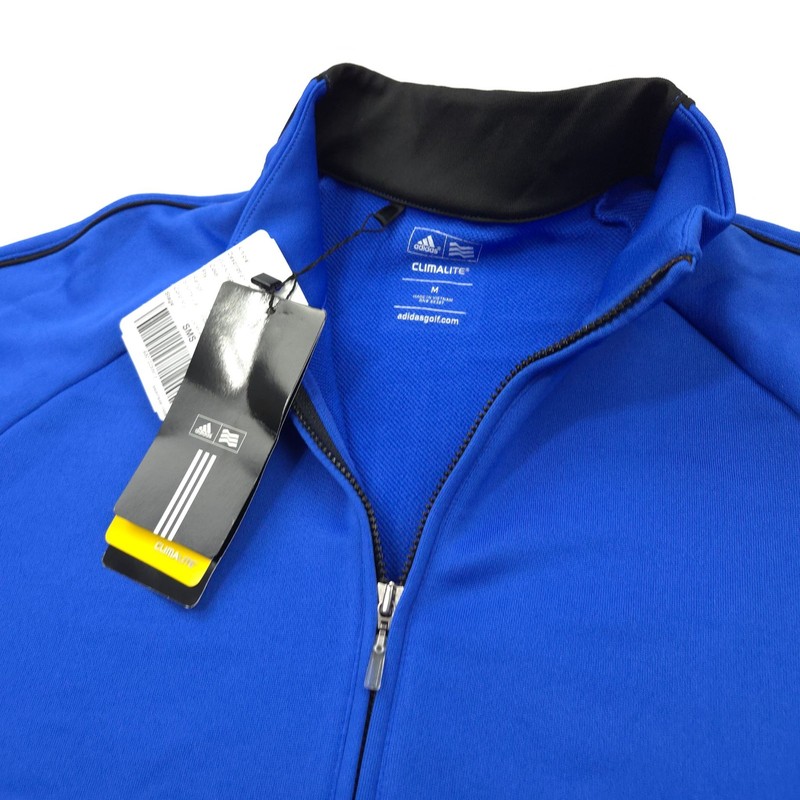 Adidas Pullover Mens M Blue Climalite Quarter Zip Golf Performance LS Top gallery