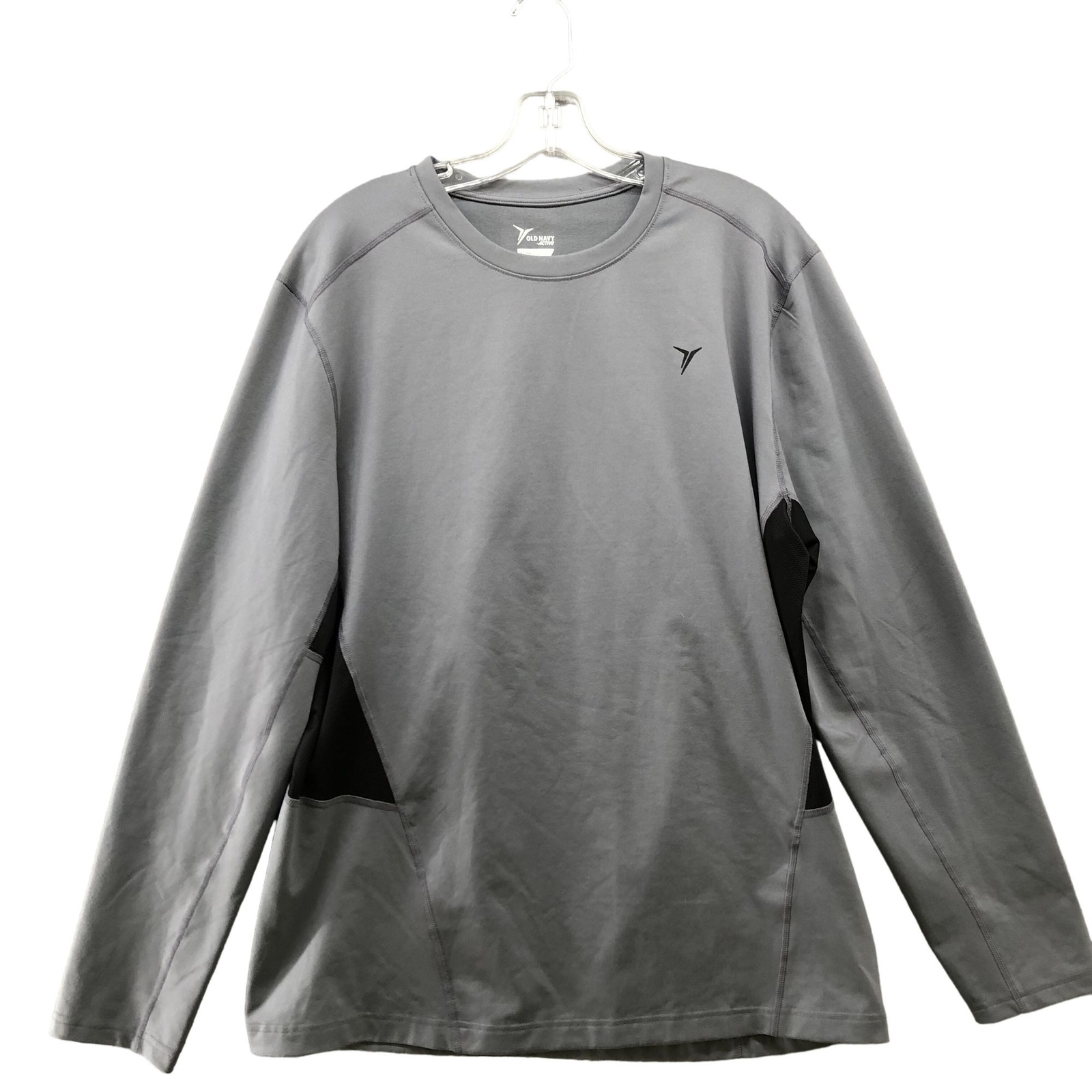Old Navy Active Long Sleeve Pullover Mens XL Gray Black Ventilated Fleece Lined gallery