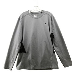 Old Navy Active Long Sleeve Pullover Mens XL Gray Black Ventilated Fleece Lined