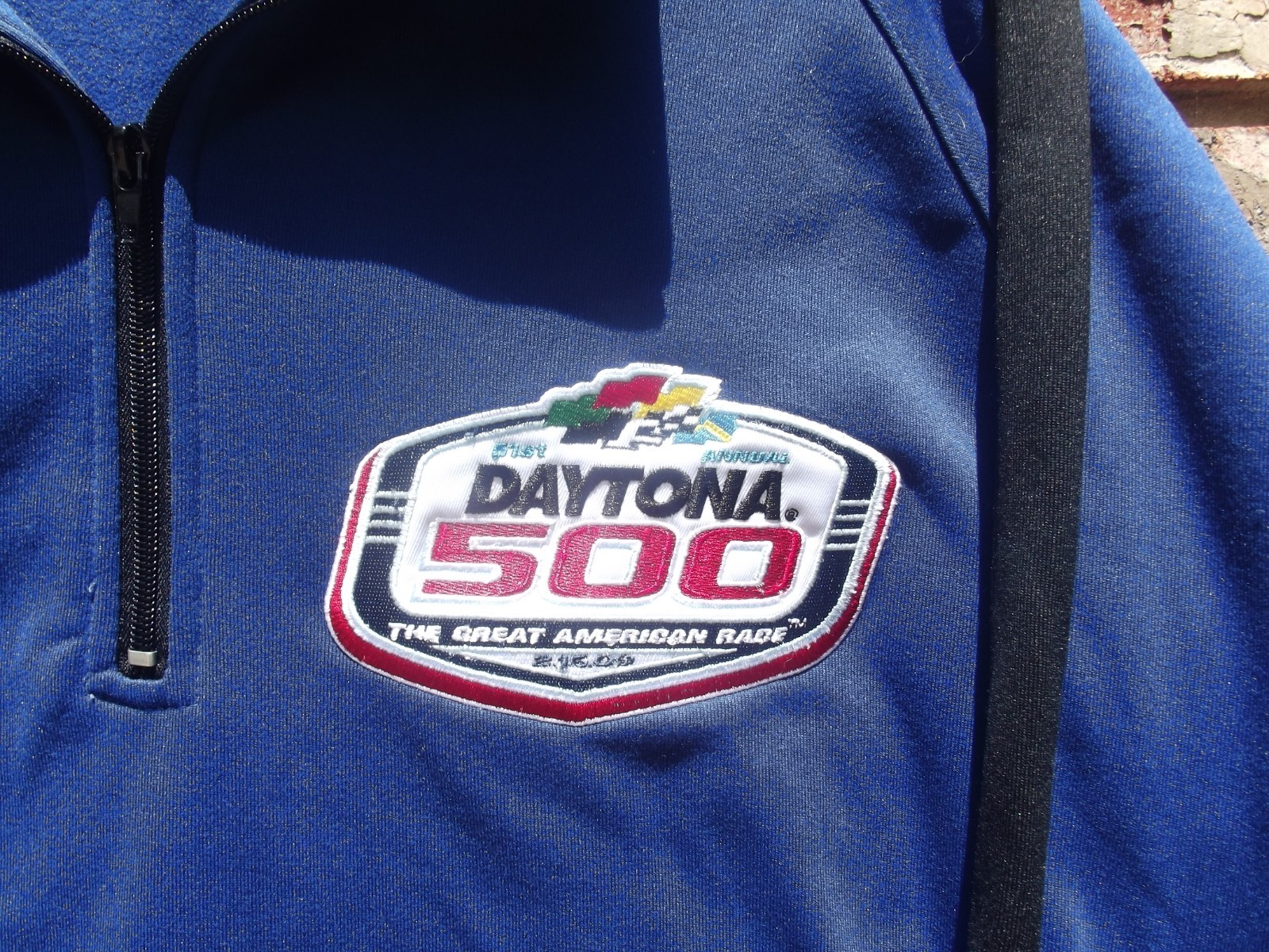 Nascar Winner's Circle Fleece Pullover Men's Sz L Blue Black Racing Daytona 500 gallery