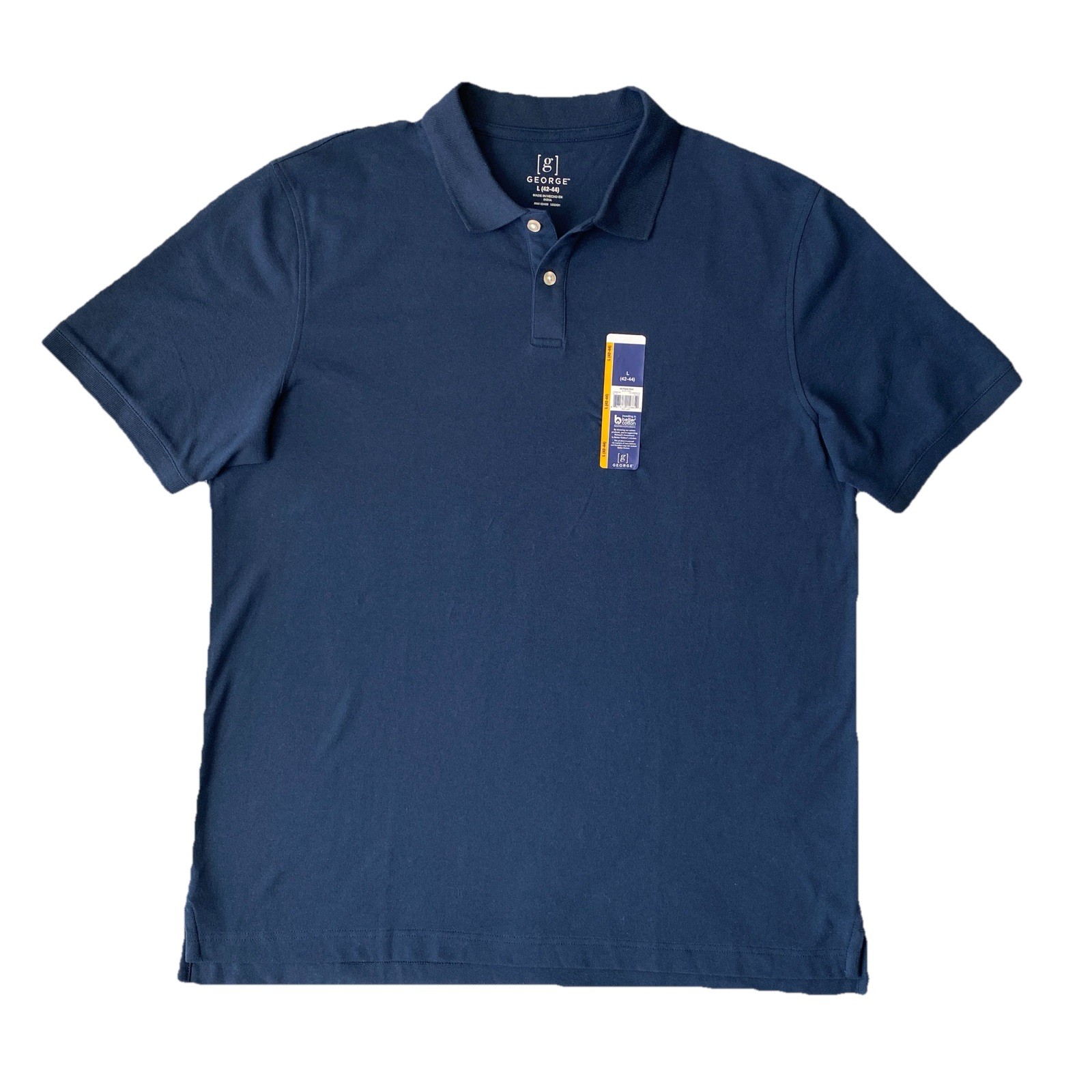 GEORGE MEN'S CASUAL DRESS SHORT SLEEVE POLO SHIRT - SIZE L/G (42-44) gallery