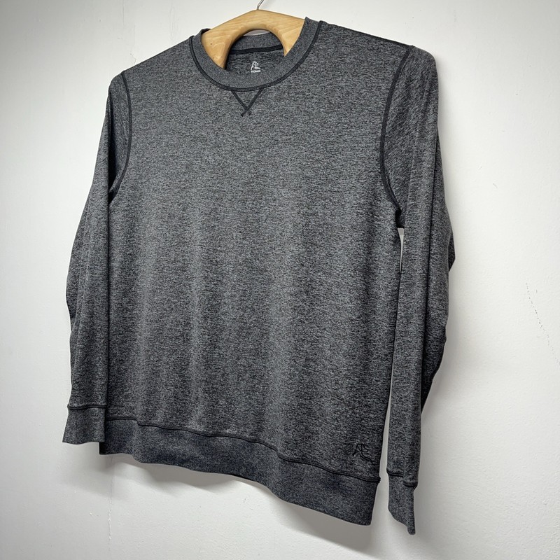 Rhoback Pace Performance Crew Shirt Mens XL Heather Gray Long Sleeve Pullover gallery