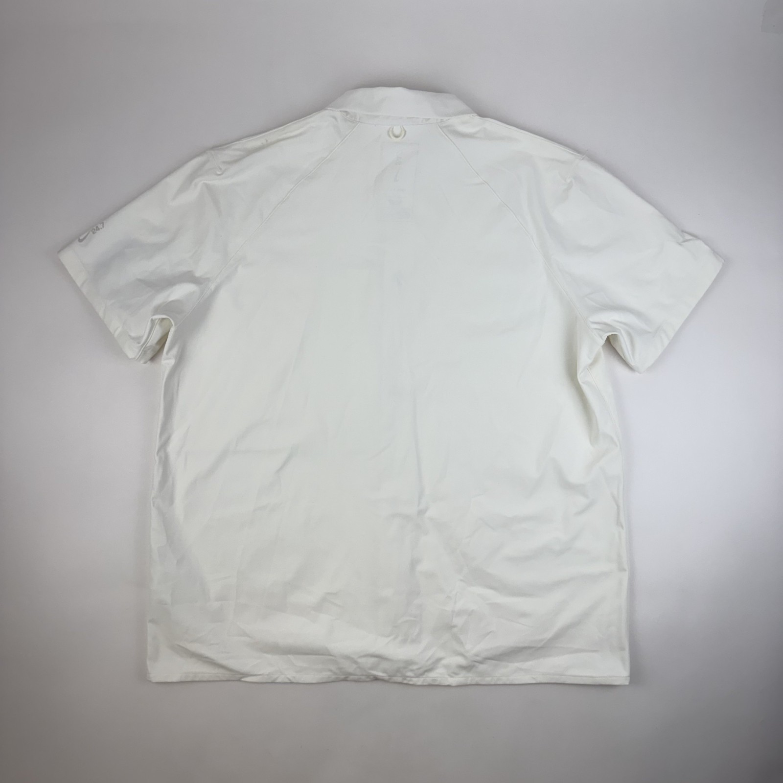 New Mens Nike 24.7 PerfectStretch Dri-FIT UV White Button-Up Shirt Size Medium gallery