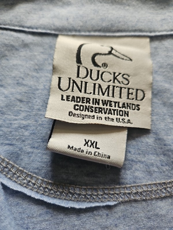 Ducks Unlimited Pullover Quarter Zip Athletic Long Sleeve Shirt-Mens XXL Blue gallery