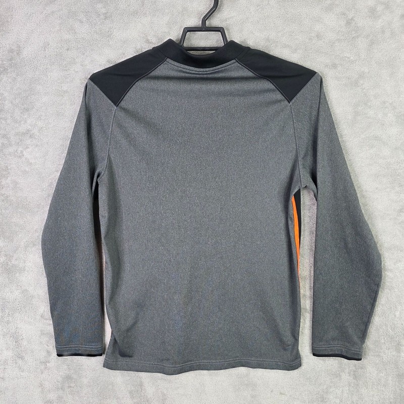 Mens Nike Black Gray Orange Dri-Fit OSU Pullover Shirt Long Sleeve 1/4 Zip M gallery