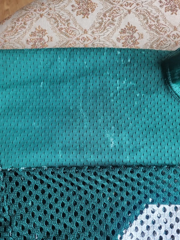 VINTAGE CHAMPION 70's 80's FISHNET MESH FOOTBALL JERSEY SIZE M GREEN #30 gallery