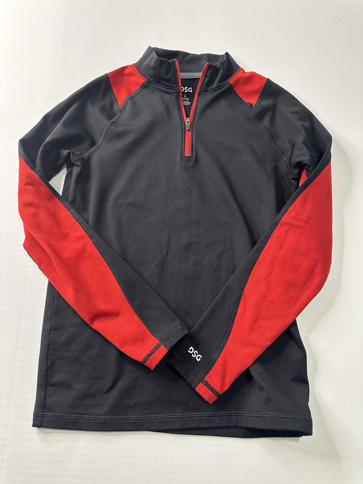 DSG YL Weather Warm Red And Black Quarter Zip Shirt gallery