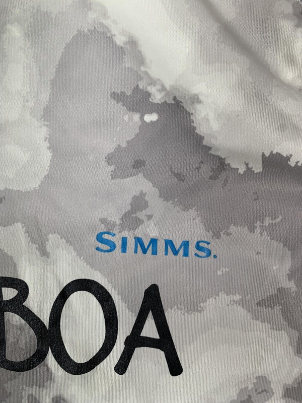 Simms SolarFlex Shirt Mens Medium Gray Camo L/S UPF 50 Agua Boa Amazon Lodge gallery