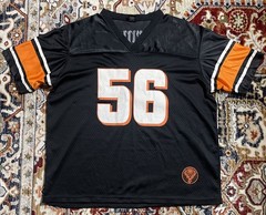 Jagermeister #56 Alcohol Black Orange Football Mesh Jersey ADULT LARGE L