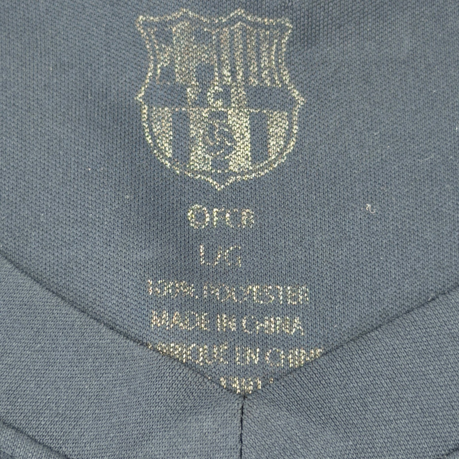 FC Barcelona Mens Navy Blue Soccer Jersey V-Neck Shirt L Mes Que Un Club gallery