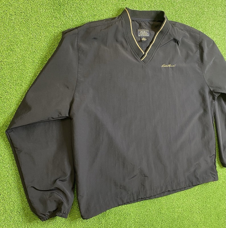 Eddie Bauer Windbreaker Jacket Mens XL Pullover Pockets Golf Outdoor Outfitter gallery