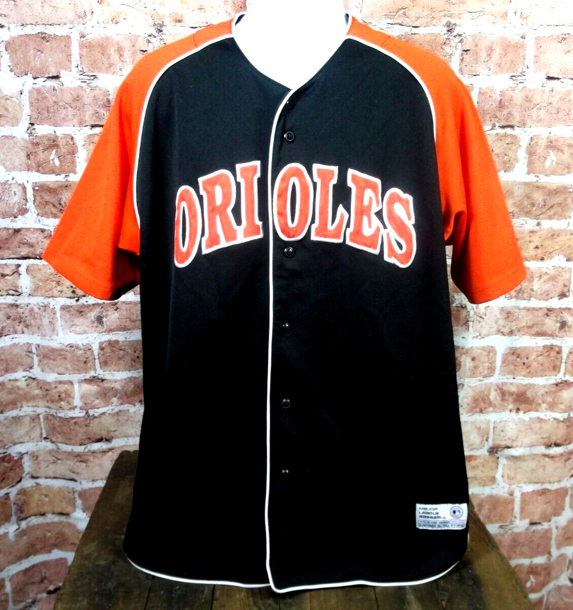 Vintage 1990's BALTIMORE ORIOLES True Fan Adult BASEBALL JERSEY Size Men's XL gallery