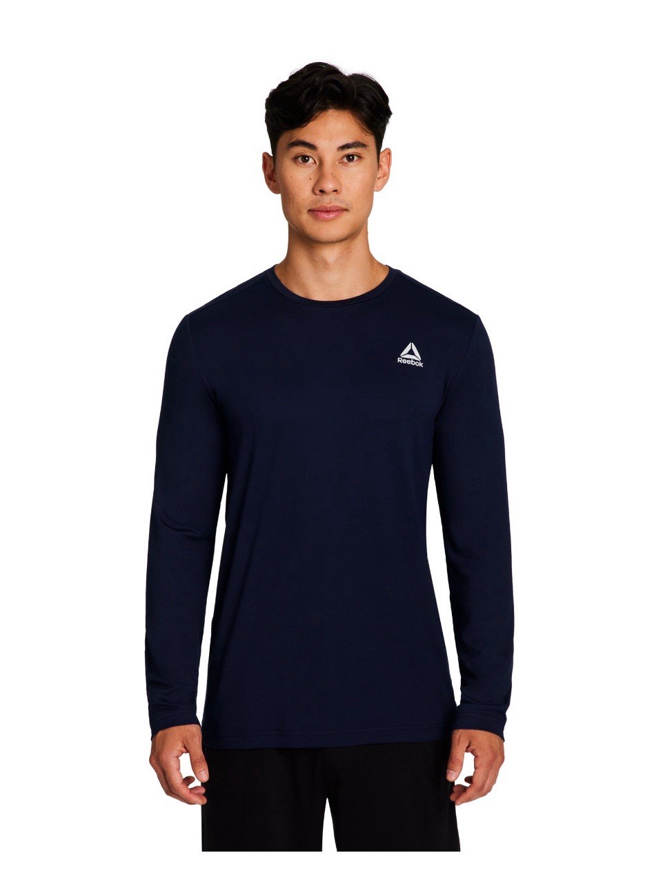 REEBOK Men’s Size 3XL Delta Core Long Sleeve Tee Slim Fit Moisture Wicking Navy gallery