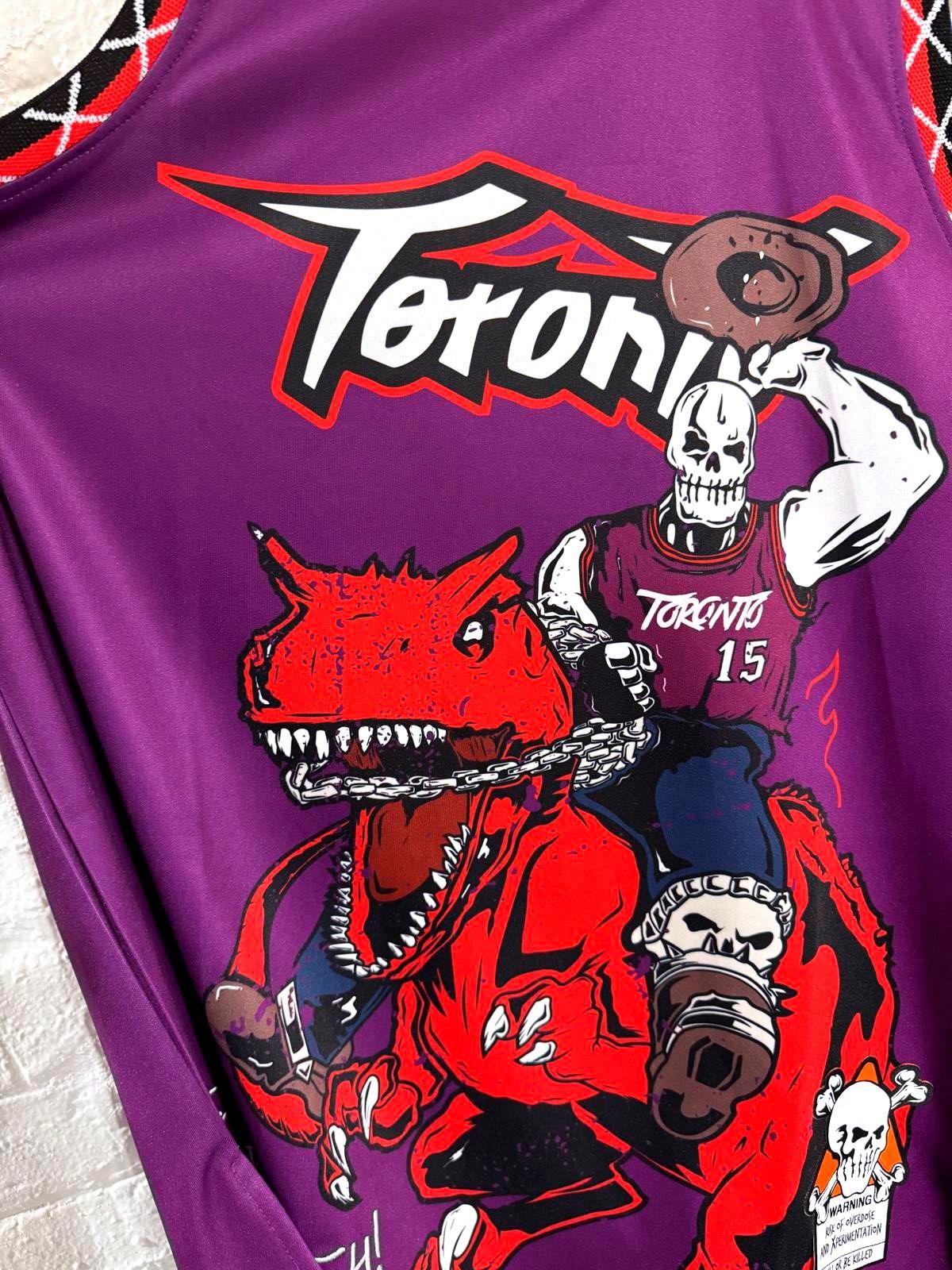 Toronto Raptors Purple Graphic Basketball Jersey gallery