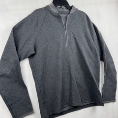 Adidas Gray Pullover Quarter Zip Long Sleeve Athletic Shirt Mens Medium