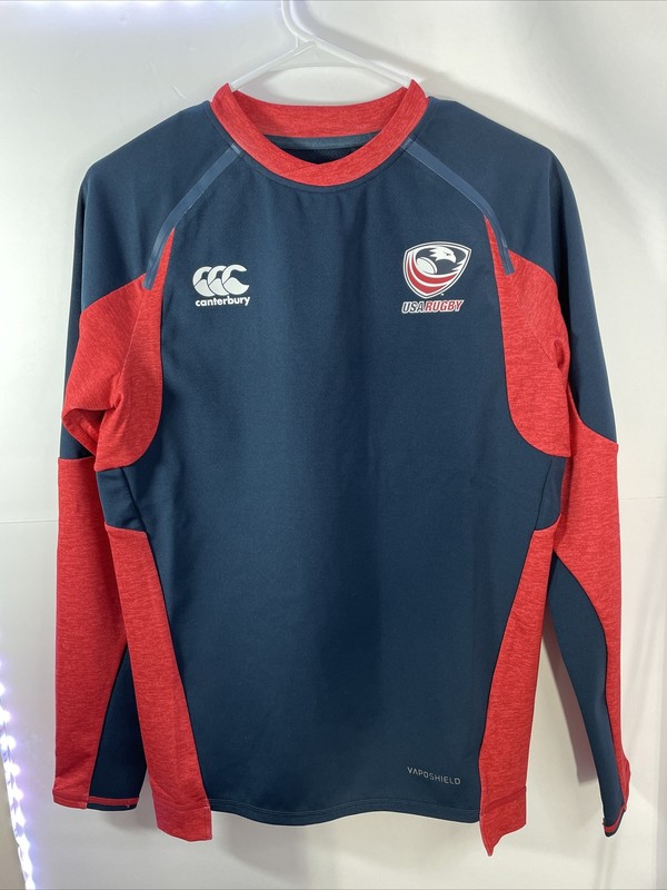 Official USA Rugby Vaposhield Tech Drill Top - Canterbury - Navy/Red - XS gallery