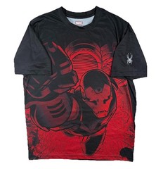 Spyder x Marvel Iron Man Performance Shirt Men’s Medium M Black Red Base Layer