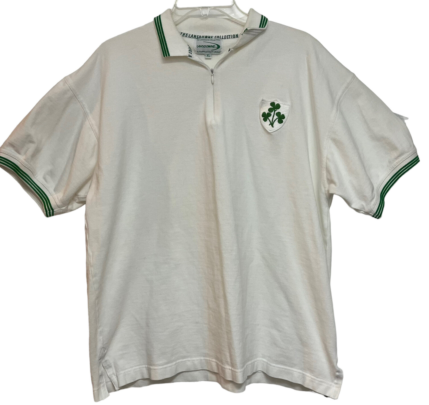 Lansdowne Ireland Rugby White Short Sleeve Collared Shirt Size XL gallery