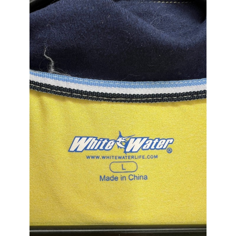 White Water Pullover Mens Quarter Zip Yellow Performance Marlin Logo Size L gallery