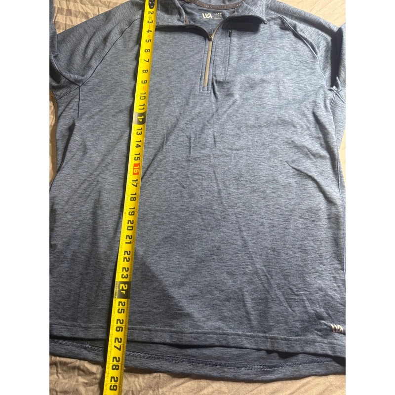 VRST Mens Quarter Zip Pullover Blue Heather Athletic Training Top Large RN104141 gallery