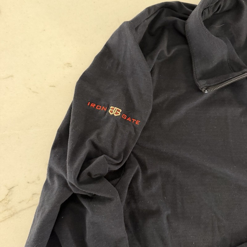 Travis Mathew Pullover Quarter Zip Men's M Black Golf Performance Iron Gate gallery