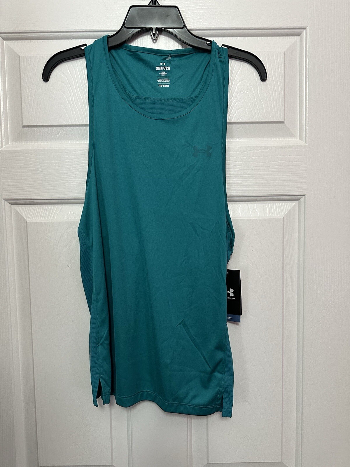 Size Small Under Armour Men's Iso-Chill Up The Pace Singlet Teal Green NEW gallery
