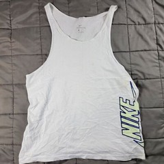 Nike Sportswear Festival Revolution Mens Large White Tank Top Casual DJ5303-121