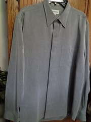 Alfani Mens Long Sleeve Button Up Down Dress Shirt Sz L