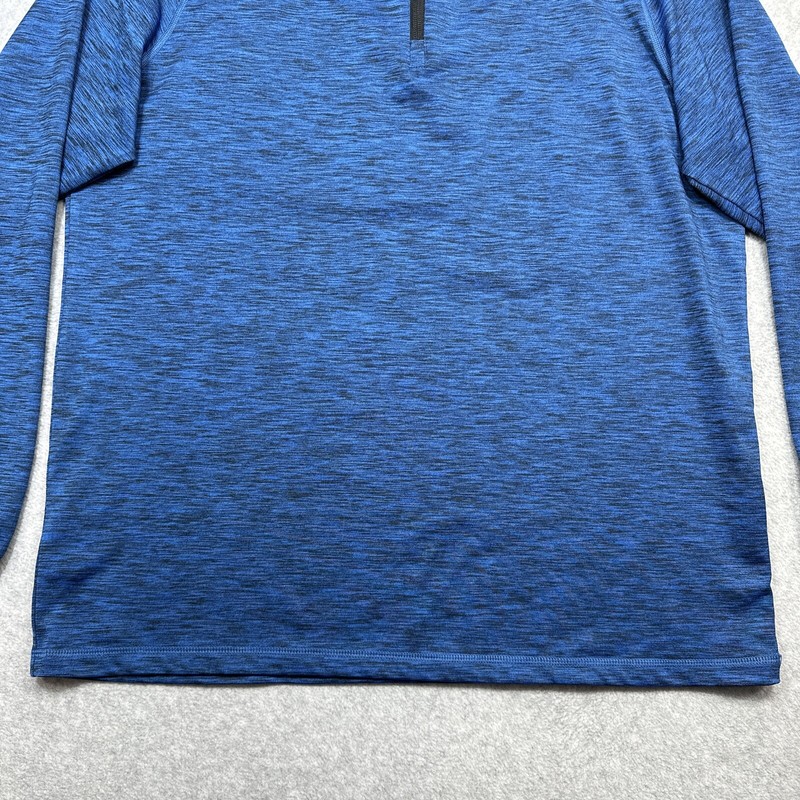GFore Pullover Large Heather Blue Twilight Performance Stretch 1/4 Zip Golf gallery