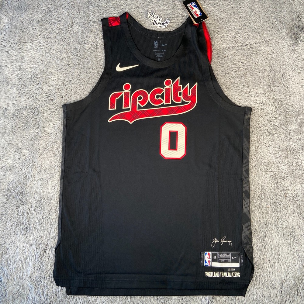 Nike Portland Trailblazers Lillard ADV Authentic City Edition Jersey Size Large