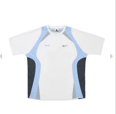 Nike Palace Men’s Colorblock Jersey T-Shirt Size L White Light Blue Short Sleeve