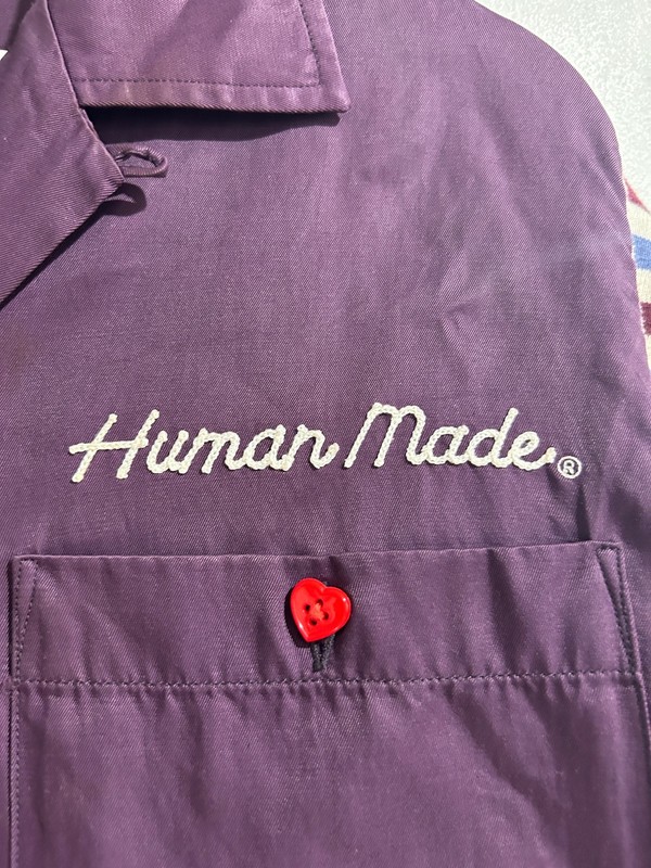 HUMAN MADE BOWLING BUTTON UP PURPLE SIZE LARGE PREOWNED gallery