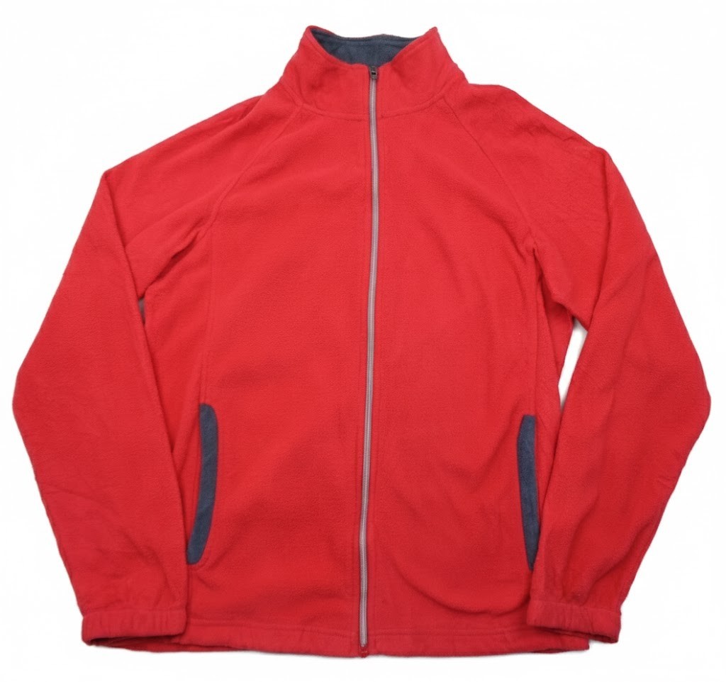 Starter Mens Fleece Jacket S Small Red Full Zip Retro Sportswear Lightweight gallery
