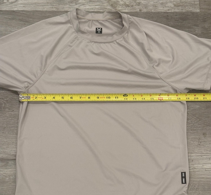 ASRV AeroSilver Established Tee DSG-0660 Tech Curved Hem Stone Gym Train Mens M gallery