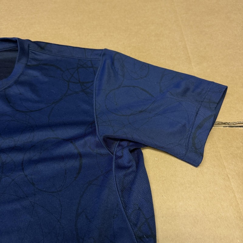 Futura X Uniqlo DRY-EX Shirt Mens Medium Blue Geometric Print Quick Dry Tee gallery