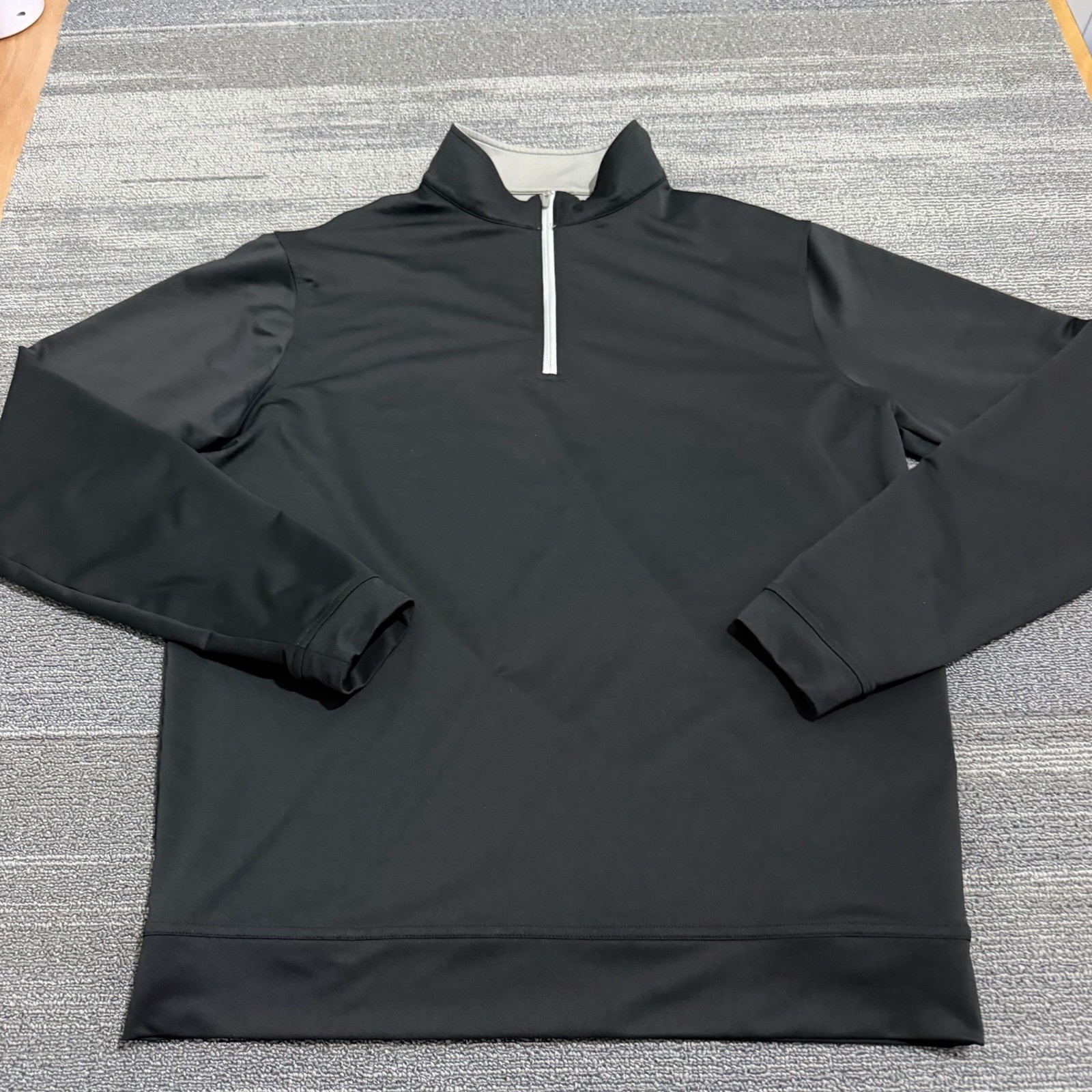 Peter Millar Pullover Mens Medium Black Perth Performance Crown Sport Zip Golfer gallery