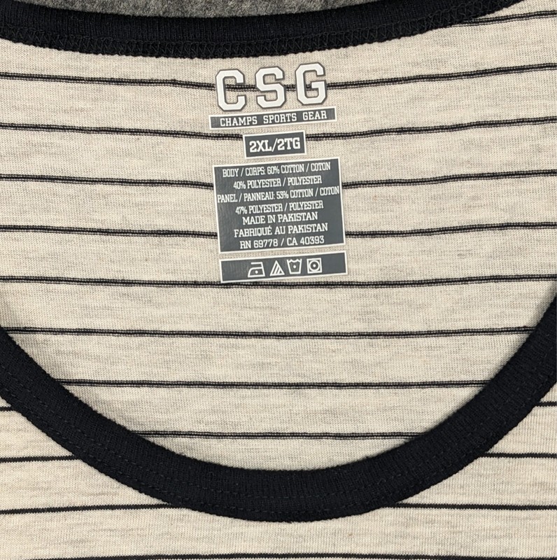Champs Sport Gear men's tank top 2XL Black White and Gray gallery