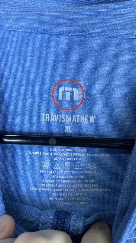 TravisMathew Pullover Mens XL Blue 1/4 Zip Long Sleeve Golf Top Stretch gallery