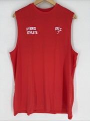 Gymshark Hybrid Athlete Cut Off Tank. Large. Coral Red. Sold Out