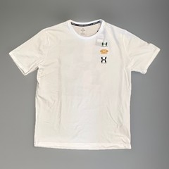 Under Armour Men’s 60/40S Evol Logo Short Sleeve Tee, White/Midnight Navy, XL
